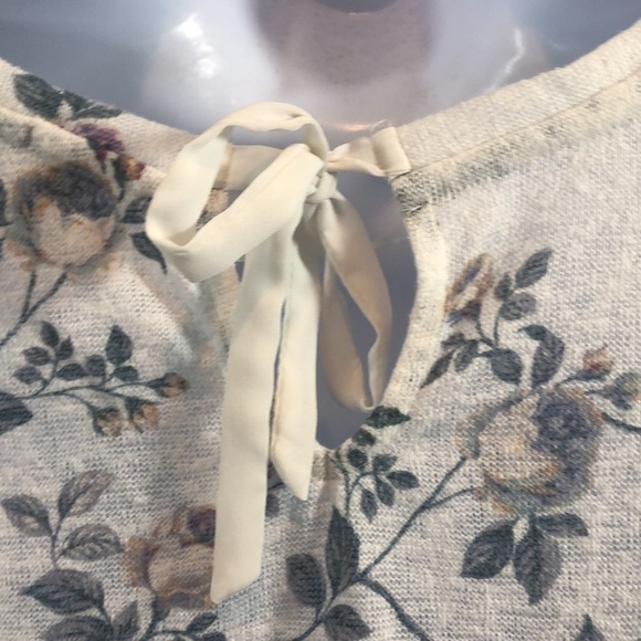 LC Lauren Conrad Runway Floral Tie Bow Top Small - Picture 5 of 10